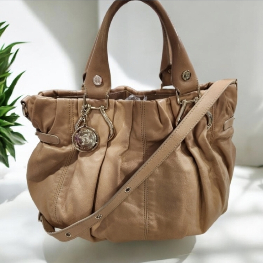 💛🔹️CELINE 🔹️VINTAGE 2 WAY SATCHEL LEATHER BAG w/ COA - Picture 1 of 7